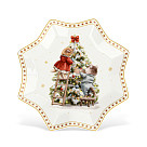 Daudzstūra formas šķīvis MIRACLE 20 cm (jaunais kaula porcelāns)