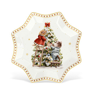 Daudzstūra formas šķīvis MIRACLE 20 cm (jaunais kaula porcelāns)