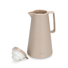 Thermal jug 1 l with glass flask, brown, art 19844
