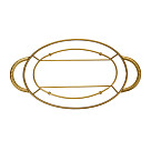 Serving dish 34.2x18.7х6.5 cm with metal stand (porcelain)