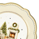 Šķīvis CHRISTMAS EVE 27 cm, zelta krāsā (jaunais kaula porcelāns)