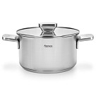 Stockpot PREMIUM ONE 20x11 cm / 3.1 LTR with glass lid (stainless steel)
