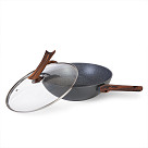 Keptuvė-WOK CAPELLA 30x8,5cm /4,3L su stikliniu dangčiu (aliuminis)