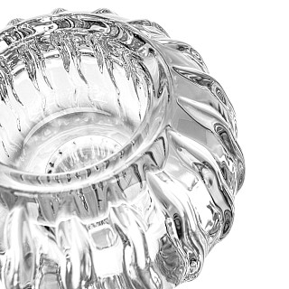 Tealight and taper candle holder 10х6.5 cm (glass)
