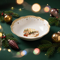 Салатник CHRISTMAS EVE 15,5x5 см, цвет ЗОЛОТОЙ (фарфор)