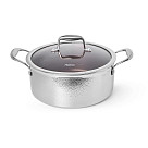 Katls HERITAGE PRO 24x11 cm / 4,7 L ar stikla vāku (nerūsējošais tērauds ar pretpiedeguma pārklājumu)