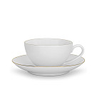 Cups with saucers 220 ml / 4 pcs Floree (porcelain)