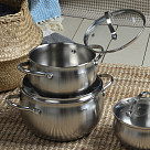 Stockpot MARTINEZ 16x9 cm / 1.8 LTR with glass lid (stainless steel)