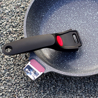 Frying pan LA GRANITE 26x5.6 cm with detachable handle and THERMIC point with induction bottom (aluminium with non-stick coating)