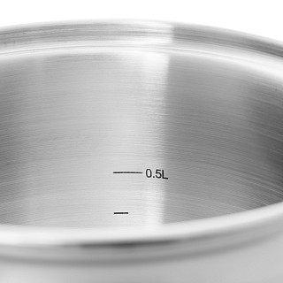 Saucepan FELINA 14x8,5 cm / 1,1 l with glass lid (stainless steel)
