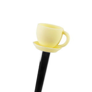 Tea spoon with silicone TEA CUP figure (stainless steel)