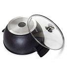 GRANDE 30x14 см / 7,7 л со стеклянной крышкой (алюминий с антипригарным покрытием)