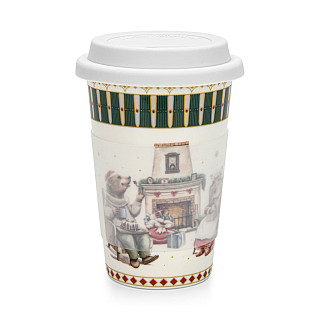 Stiklinė CHRISTMAS EVE 400 ml  (naujas kaulinis porcelianas), art. 16016