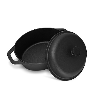 Cast iron duck pot with lid 6 l