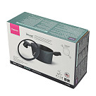 Stockpot BRILLIANT 20x10 cm / 2.6 LTR with detachable handles and glass lid (aluminum with non-stick coating)