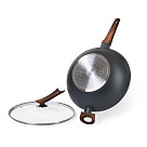 WOK panna CAPELLA 30x8,5cm/4300 ml ar stikla vākul (alumīnijs)