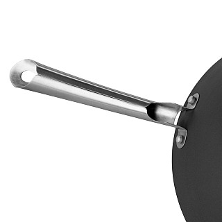 Wok MELITA 30x8 cm / 4.2 LTR with glass lid (lightweight cast iron with non-stick coating)