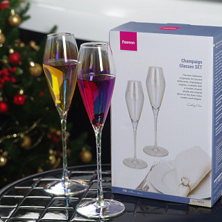 Champaign glasses set 230 ml / 2 pcs. (glass), art 19024