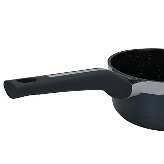 Katls ar garo rokturi Luxuria 16x8cm / 1,3 l ar stikla vāku (alumīnijs)