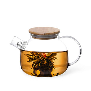 Tea pot 800 ml with steel infuser (heat resistant glass)