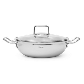 Wok panna 28x8 cm / 3,5 l ar stikla vāku