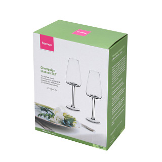 Set of champagne glasses 230 ml x 2 pcs. (glass), art 19052