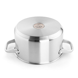 Puodas MASTER CHEF 20x11 cm / 3,1 L su stikliniu dangčiu (nerūdijantis plienas)