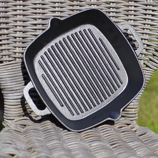 Square grill pan 26x5.3 cm (cast iron)