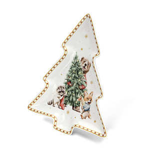 Christmas tree shape plate MIRACLE 21.5 cm (new bone china), art. 16019