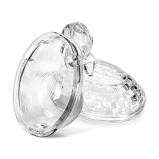 Serving dish 17.5x12.5x14.5 cm with a rabbit shaped lid (glass)