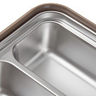 Pietų dėžutė su 2 skyreliais 800 ml / 20,5 × 13,5 × 7,8 cm (plastikas)