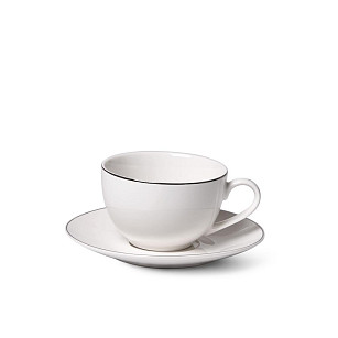 Tasīte ar apakštasīti ALEKSA 250 ml (porcelāns)