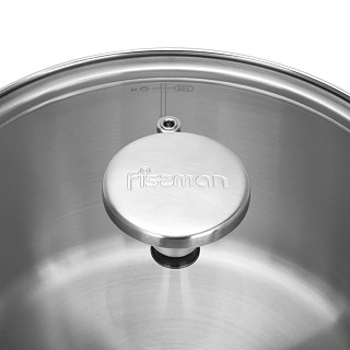 Stockpot MASTER CHEF 20x11 cm / 3.1 LTR with glass lid (stainless steel)