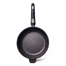 Deep frying pan REBUSTO 24x6.5 cm with detachable handle with induction bottom (aluminium with non-stick coating)
