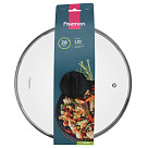 Glass lid 28 cm, black