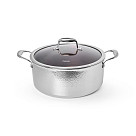 Katls HERITAGE PRO 28x12 cm / 7 L ar stikla vāku (nerūsējošais tērauds ar pretpiedeguma pārklājumu)