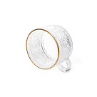 Кружка 400 мл с золотым ободком (жаропрочное стекло)