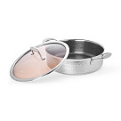Seklais katls HERITAGE PRO 28x9 cm / 5,5 L ar stikla vāku (nerūsējošais tērauds ar pretpiedeguma pārklājumu)