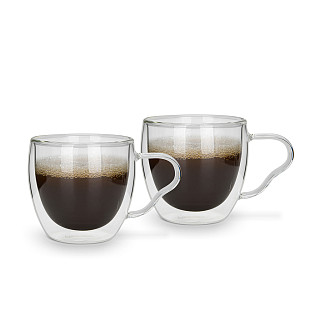 2 dvigubų sienelių 90 ml puodelių rinkinys