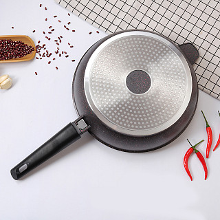 Deep frying pan REBUSTO 24x6.5 cm with detachable handle with induction bottom (aluminium with non-stick coating)