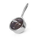 Kausiņš HERITAGE PRO 16x7,5 cm / 1,45 L ar stikla vāku (nerūsējošais tērauds ar pretpiedeguma pārklājumu)