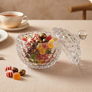 Candy jar 11x13 cm / 280 ml with lid (glass)