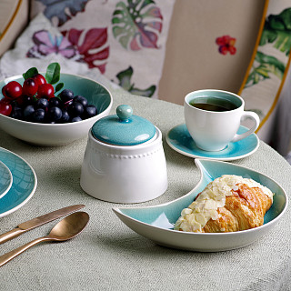 Tea couple CELINE (ceramic) azure