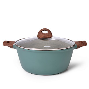 Stockpot FIRENZE 28x12.5 cm / 6.3 LTR with glass lid and induction bottom (aluminium with non-stick coating)