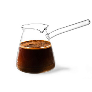 Turkiškos kavos virimo indas 650 ml (karščiui atsparus stiklas)