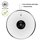 Stiklinis dangtelis 20 cm, juodas