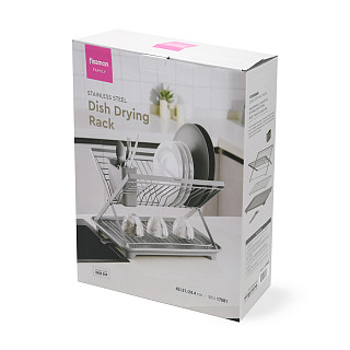 Dish drying rack 42x31x24.4 cm (stainless steel, plastic)
