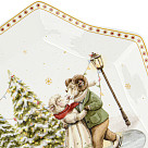 Daudzstūra formas šķīvis MIRACLE 27 cm (jaunais kaula porcelāns)
