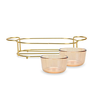 Set of bowls 2 pcs. in a metal stand, art. 16390