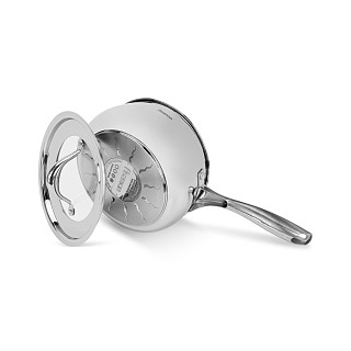 Puodukas ABSOLUTE PRO 18x9 cm / 2,2 l su stikliniu dangčiu (nerūdijantis plienas)